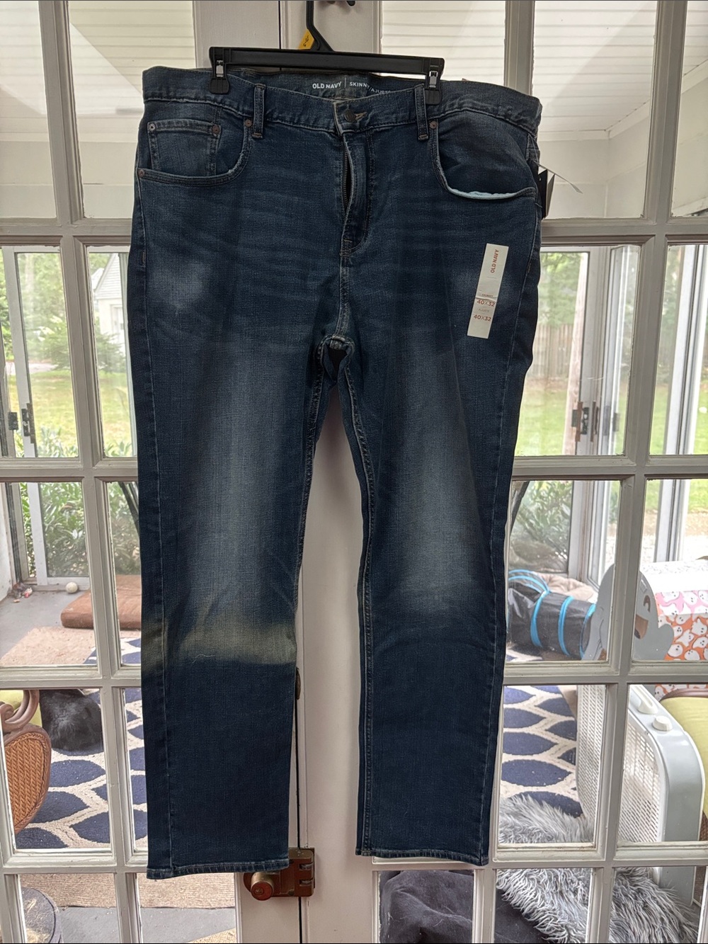 Old Navy Men’s Dark Blue Straight-Leg Jeans